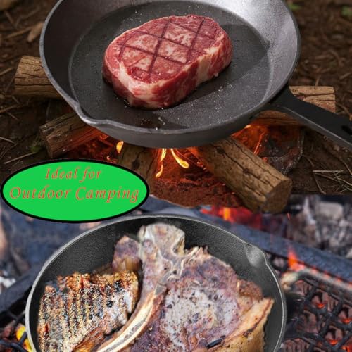 La Cuisine Pre Seasoned Cast Iron Skillet Set (Pre-Seasoned / 3-PCS Set)