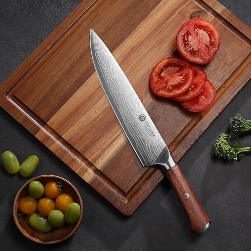 9 Inch Japanese Chef Knife with Full Tang Rosewood Handle