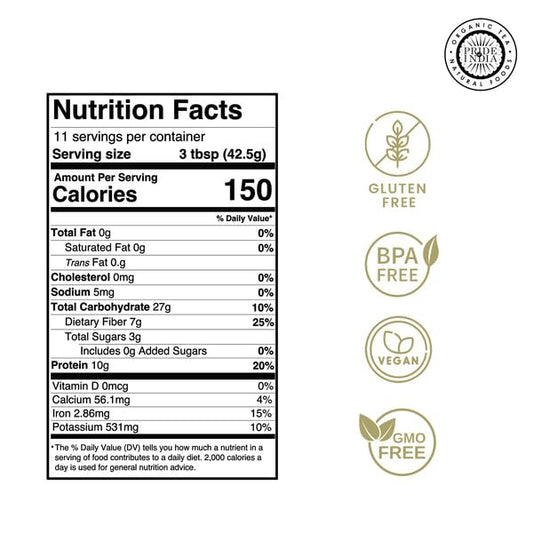 Pride of India - PACK of 6 - Mung Bean Flour 1 lbs (454 gm) Nutty Slightly Sweet Earthy Taste Freshly Milled in Small Batches | Used for Cooking Baking Binding Agent Fritters Noodles Pancakes Bread - Nestoria