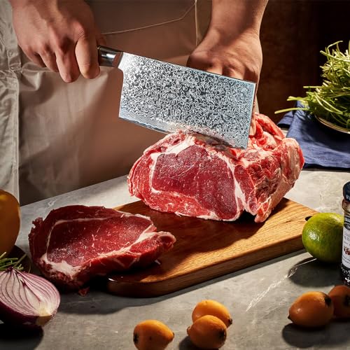 SENKEN 7 Piece Damascus Kitchen Knife Set (7 Count)