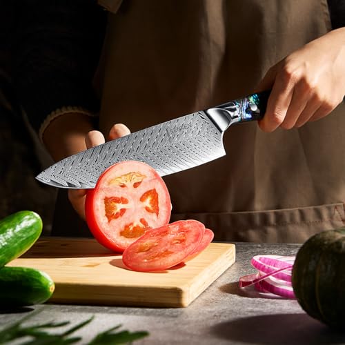 SENKEN Damascus Steel Kitchen Knife Set (5 Count)