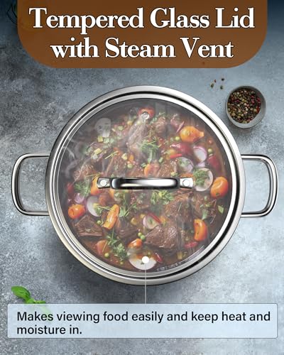 7-Piece Tri-Ply Clad Stainless Steel Cookware Pots & Pans Set