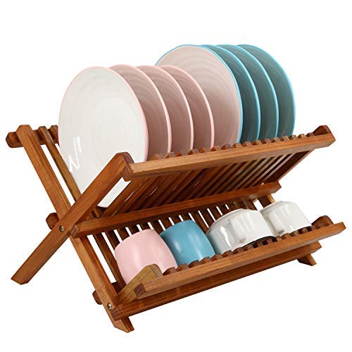 Teak Wood Dish Drying Rack