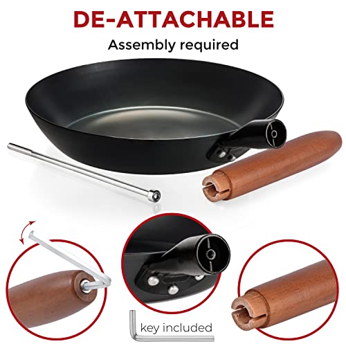 11.8" Pre Seasoned Carbon Steel Frying Pan (11.8 inches)