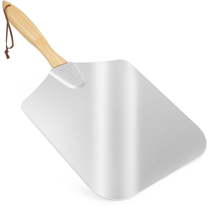 Kitchen Supply Aluminum Pizza Peel with Wooden Handle 14