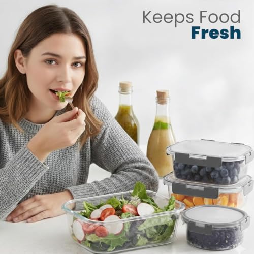 24 Pc Borosilicate Glass Meal Prep Containers with Lid