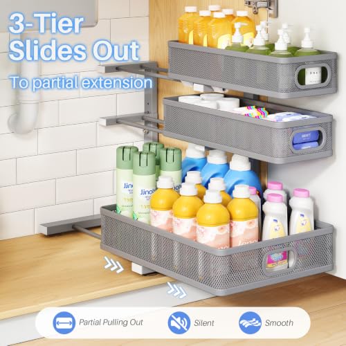 Under Sink Organizer (2-Pack / Gray)