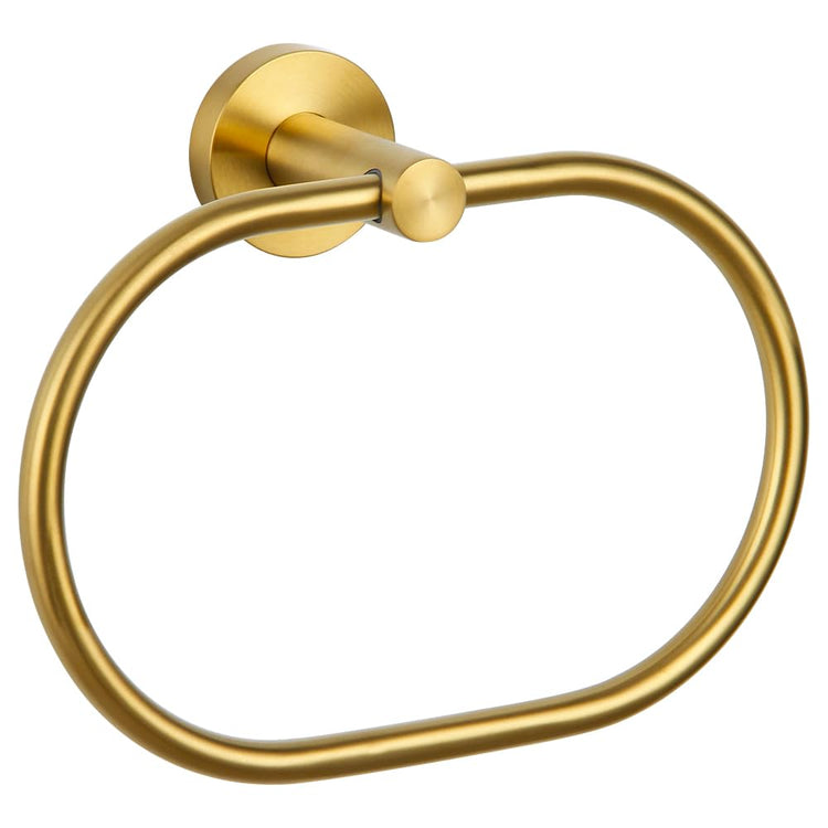 Brushed Gold Towel Ring for Bathroom Towel Storage