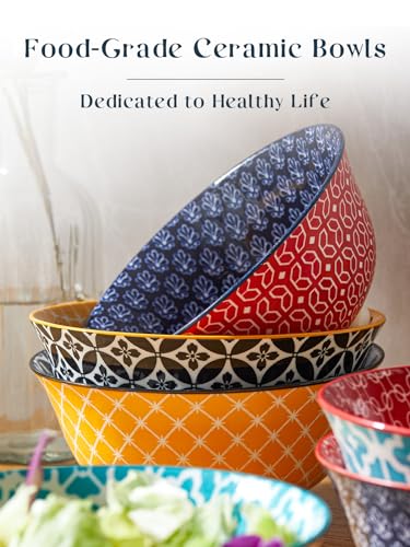 Mosaian 33 OZ Large Bowl Set of 6 (Multicolor / 33 OZ)