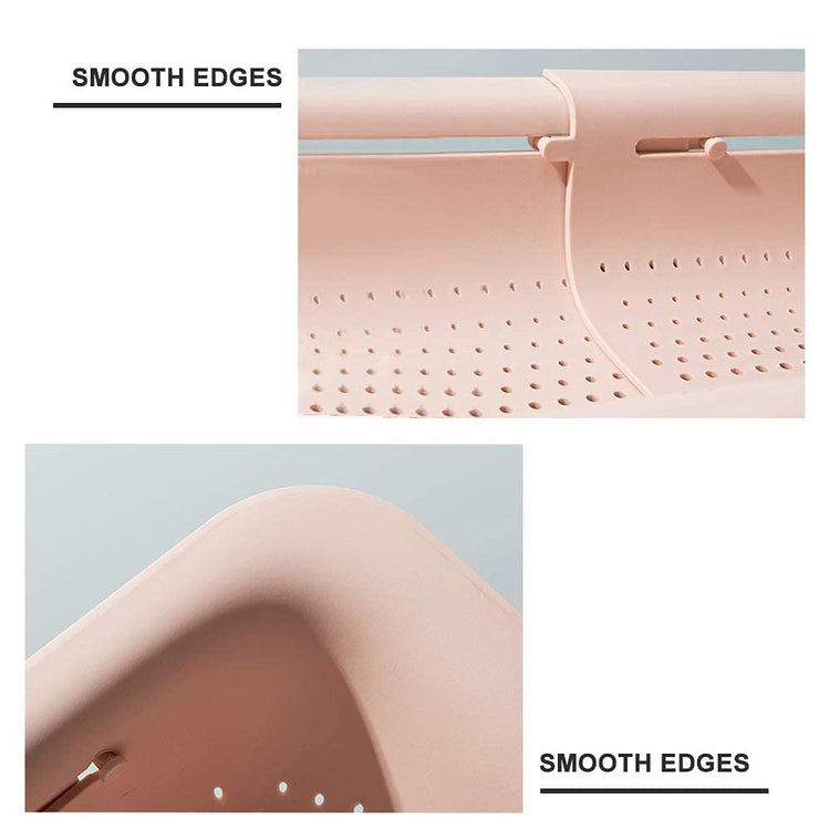 Collapsible Sink Colanders and Strainers Basket Over the Sink Colander Collapsible Colander Extendable Plastic Fruit Vegetable Strainer Drainer Basket for Kitchen