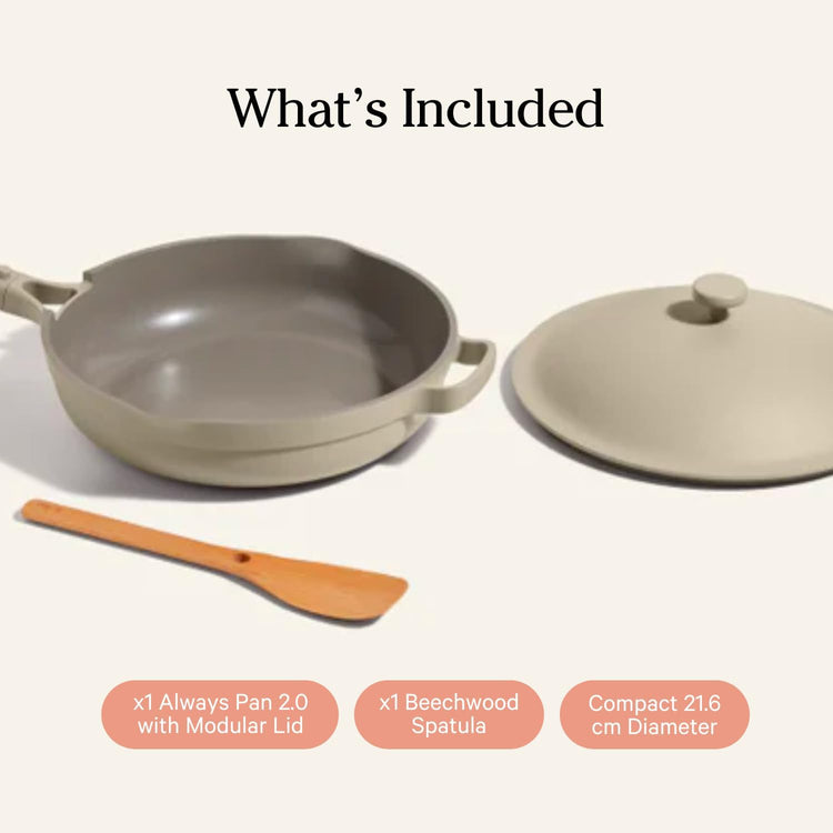 Our Place Mini Always Pan 2.0-8.5” (1.2 Qt) Nonstick, Toxin-Free Ceramic Cookware | Patented 10-in-1 Aluminum Frying & Sauté Pan | Safe for Oven, Induction & All Cooktops up to 450°F | Steam - Nestoria