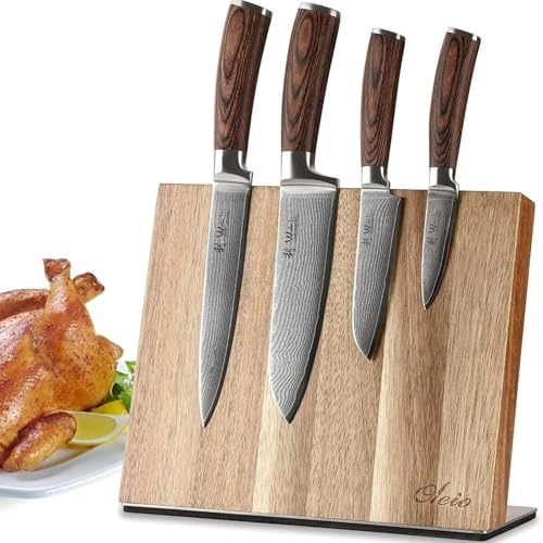 EDIB Acacia Knife Block Set (4 Count)