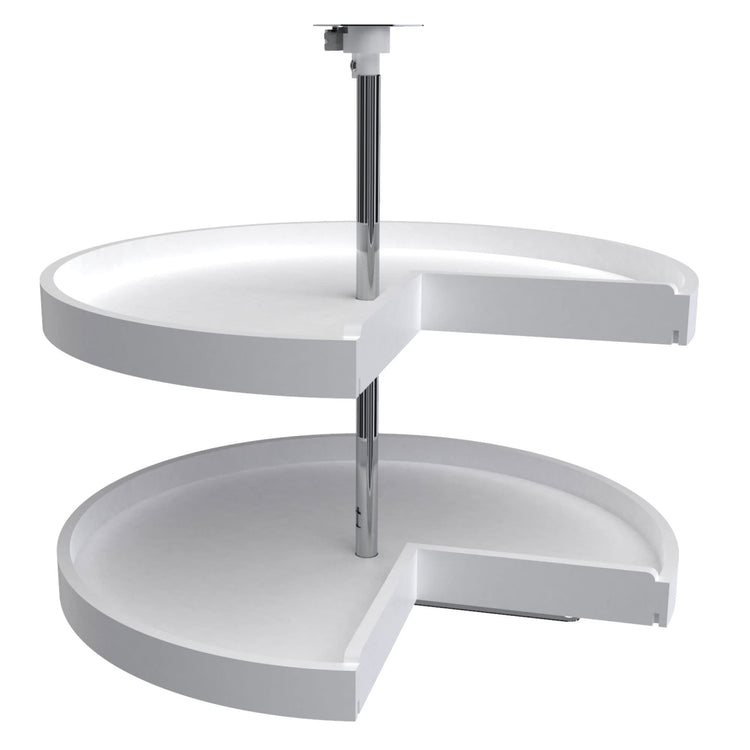 2 Tier Pie Cut Plastic Lazy Susan for Corner Base Cabinets