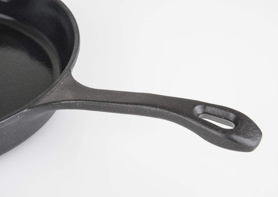 Viking Cast Iron Skillet, 10 Inch Enameled Frying Pan, Kitchen Cookware, Charcoal - Nestoria