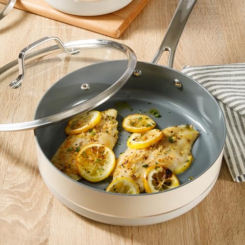Kitchen Essentials Viva La Cantina 10 Piece PFA Free Titanium Ceramic Nonstick Interior Forged Aluminum Cookware Pots and Pans Set