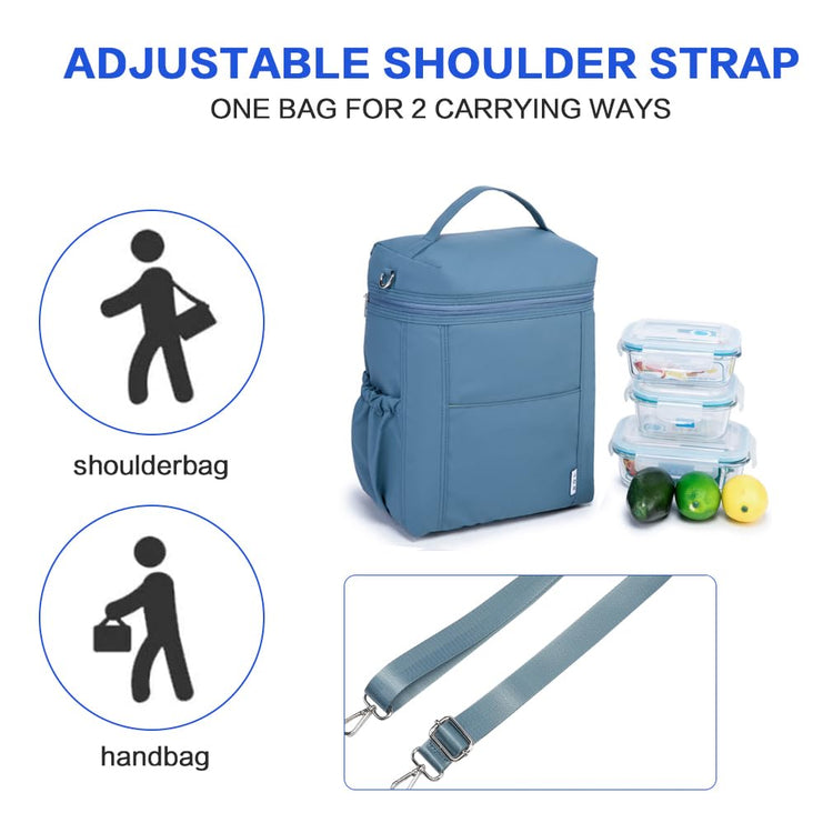 NOL Insulated Lunch Bags for Women Cooler Bag Lightweight Nylon Waterproof Lunch Box for Work