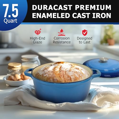 7.5 QT Enameled Cast Iron Dutch Oven