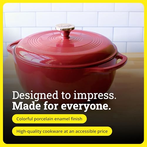 Essential Enamel Cast Iron Dutch Oven (Cranberry)
