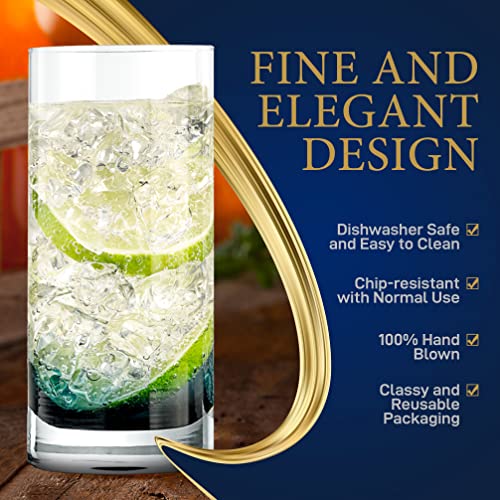 12.5oz Highball Drinking Glasses (4 Count)