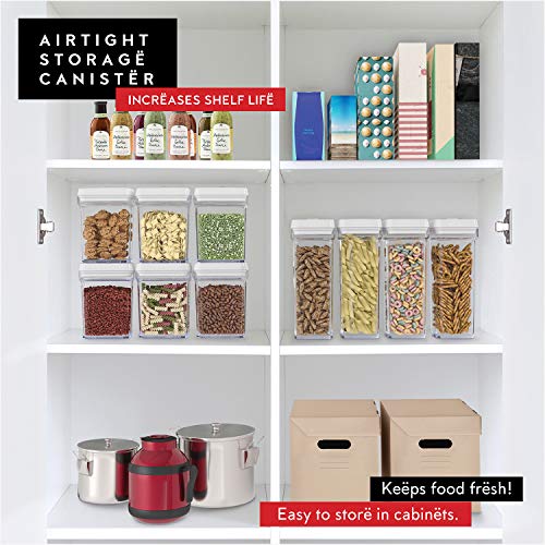 Airtight Food Storage Containers with White Lids 1.7L (02 - 1.4 Liters (Set of 4))