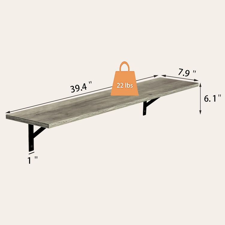 Long Wall Shelves (2 Count)