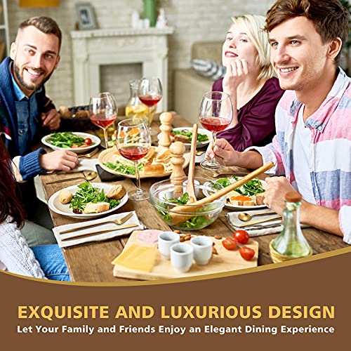 Matte Gold Silverware Set (8 Count)