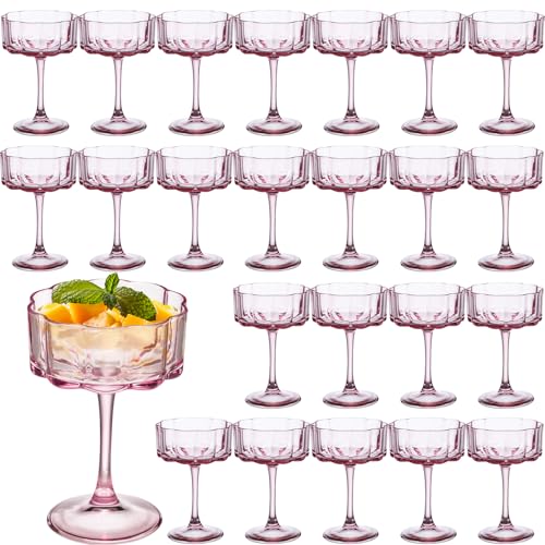 Vintage Champagne Coupes Glass Cute Martini Cocktail Glasses (24 Count)
