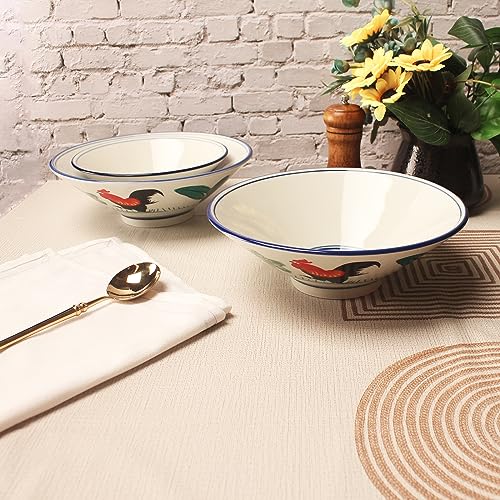 porcelain Japanese Ramen Bowls Soup Bowl (light beige ramen bowl / 9.3 Inch)