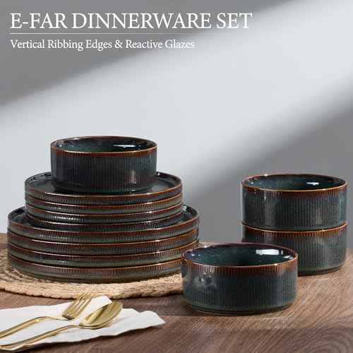 24 Piece Stoneware Dinnerware Sets