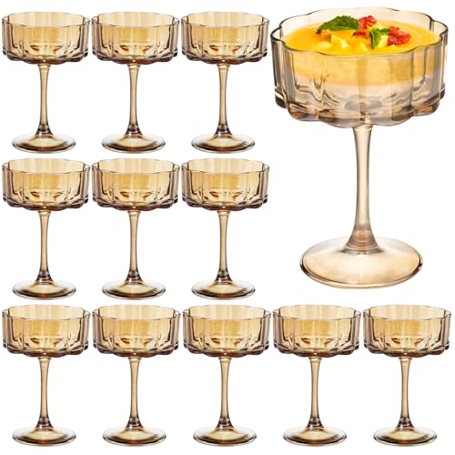 Vintage Champagne Coupes Glass Cute Martini Cocktail Glasses (12 Count)
