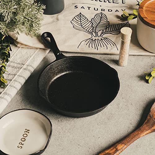 6-1/2 Inch Round Small Pre-Seasoned Cast Iron Skillet (6 inch)