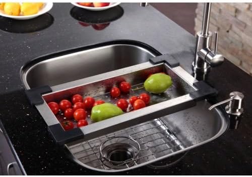 Kraus Stainless Steel Colander, 17 1/2" x 9 1/2" x 2 1/4", CS-2
