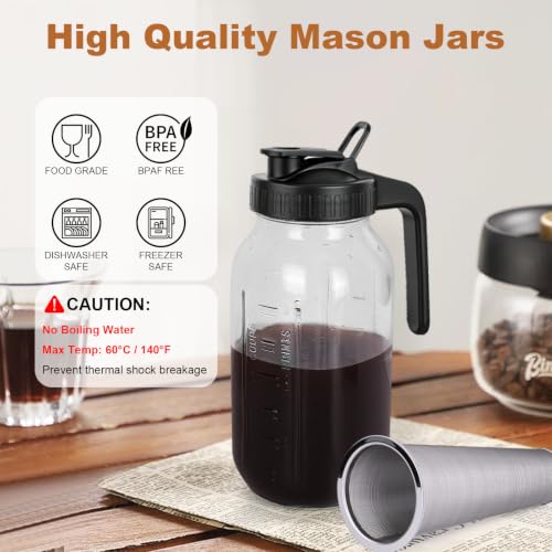 Cold Brew Coffee Maker (Black / 64 Ounces)