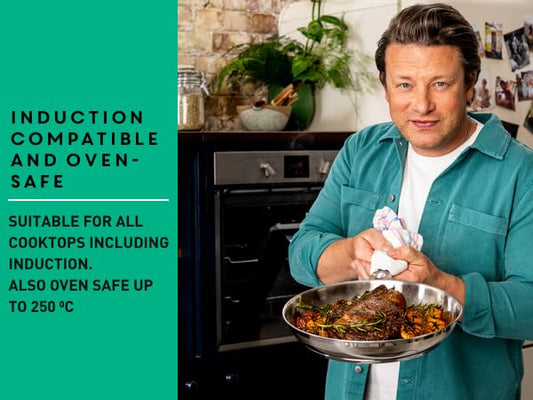 Jamie Oliver Cooks Smart Stainless Steel Skillet Frying Pan
