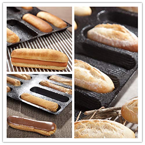 Silicone Hot Dog Bread Forms Mini Baby Sandwich Baking Molds Food grade Perforated Eclair Sheets for Home Oven