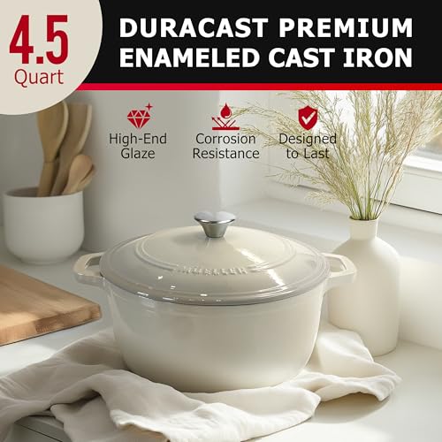 4.5 QT Enameled Cast Iron Dutch Oven
