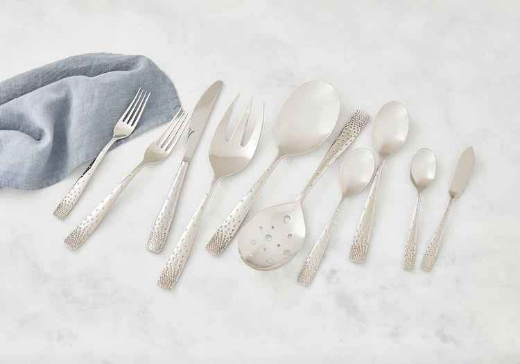 Dazzle 45 Piece Flatware Set Service for 8 Plus Butter Knife