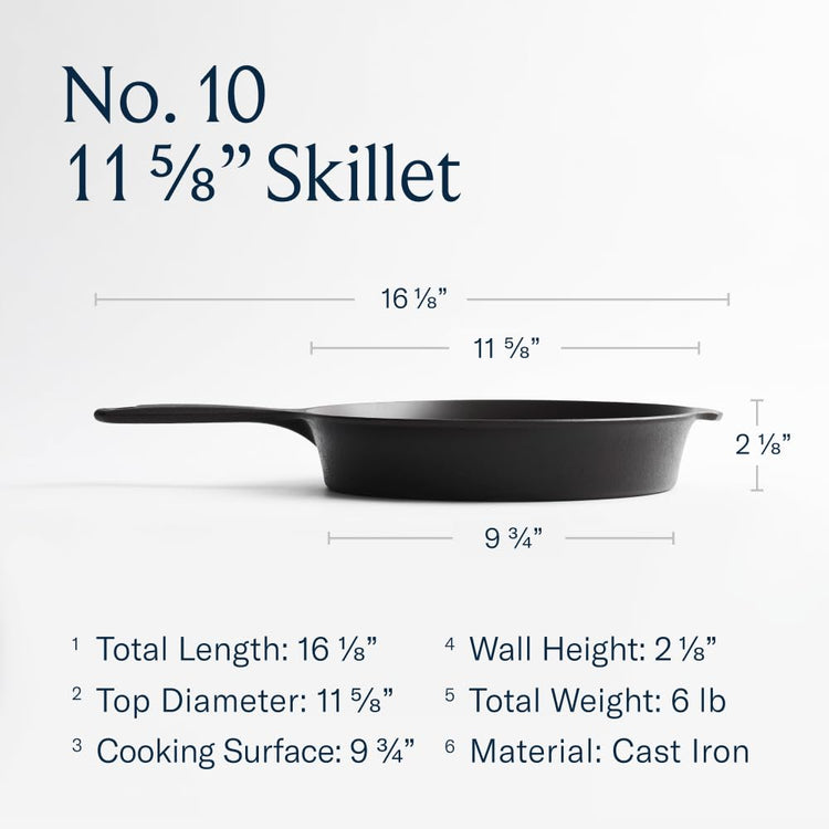 No.10 Large Cast Iron Skillet