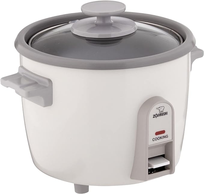 Zojirushi NS-ZCC10 Neuro Fuzzy Cooker, 5.5-Cup uncooked rice / 1L, White & NHS-06 3-Cup (Uncooked) Rice Cooker, White (-WB)