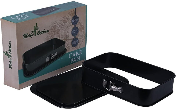 meleg otthon Springform Pan Cheesecake Pan Leakproof Cake Pan Bakeware Rectangle Nonstick Removable Bottom Black 10.6"D x 15.4"W x 3"H
