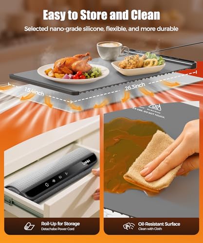 Warming Mat for Food (Dark Grey / 26x15 Inch)