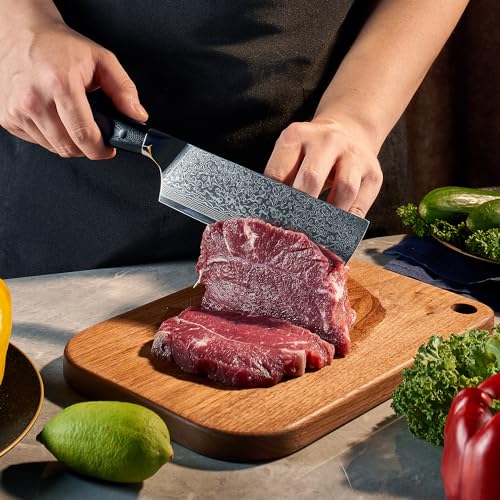 SENKEN 6 Piece Damascus Steel Kitchen Knife Set (6 Count)