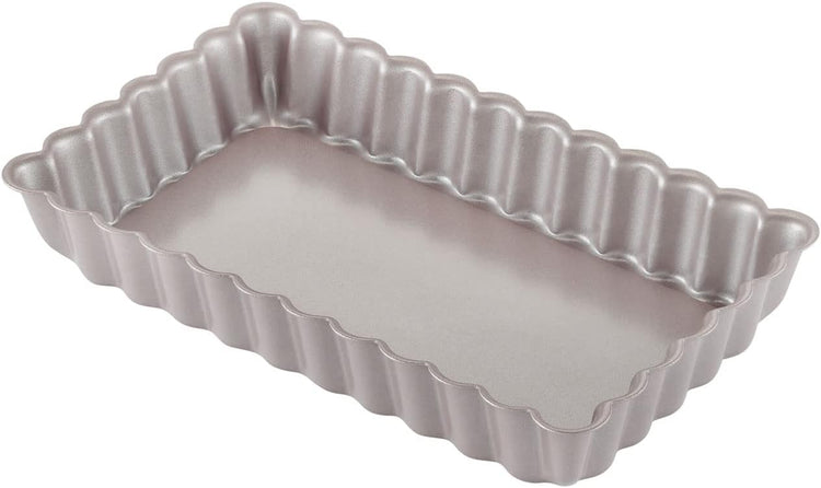 CHEFMADE Tart Pan, 7 Inch Non-Stick Quice Pan with Removable Loose Bottom for Oven Bake(Champagne Gold)