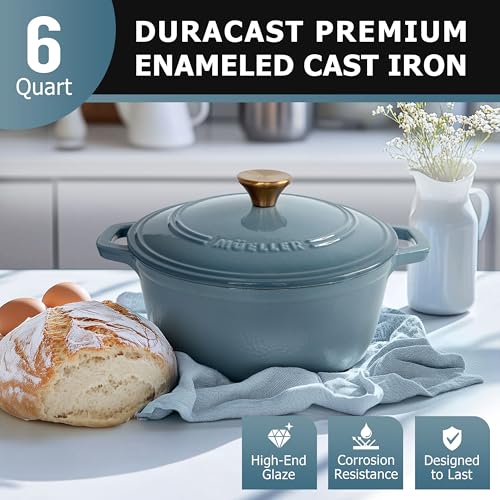 6 Quart Enameled Cast Iron Pot Dutch Oven