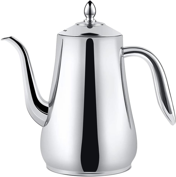 Stainless Steel Teapot with Infuser Silver 58Oz