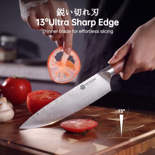 5 PCS Japanese Kitchen Knife Set with Ergonomic Rosewood Handle (5 Count)