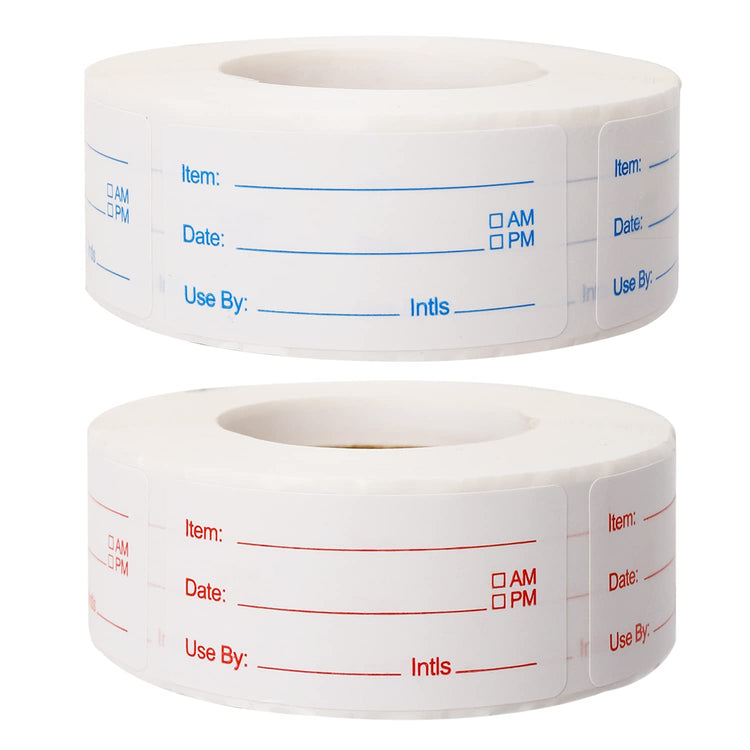 2 Rolls 1000 Pieces Removable Food Labels (2 Count)