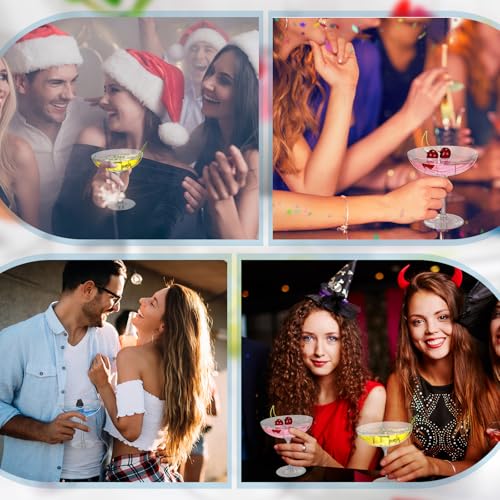 24 Pcs Plastic Coupe Glasses 9 oz Disposable Martini Glasses for Cocktails (24 Count)