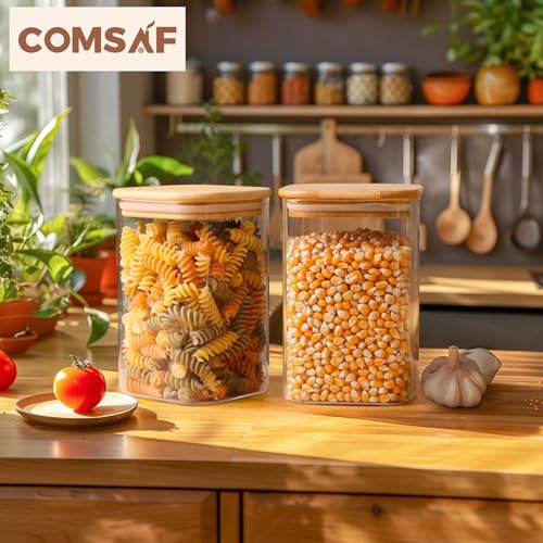 Glass Storage Containers with Lids 1.2 Qt (1.2 qt x 6)