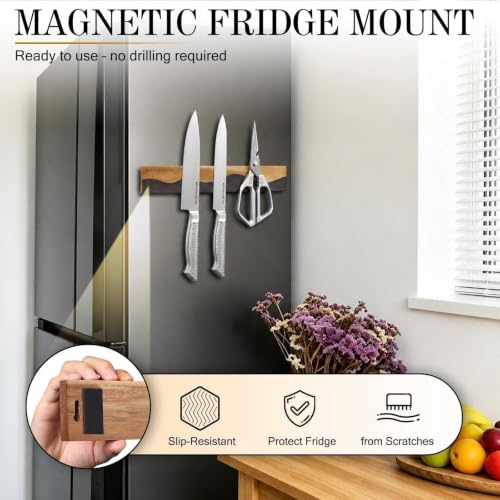16" Magnetic Knife Holder for Wall (Black)